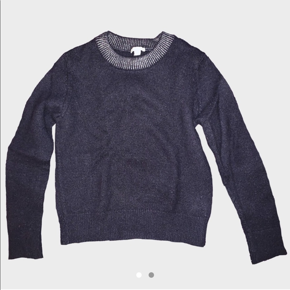 Navy Gap Sweater With Silver Neckline